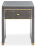 Grey Shagreen Effect 1 Drawer Side Table