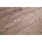 Natural Recycled Wood Small Side Table with Cross Base