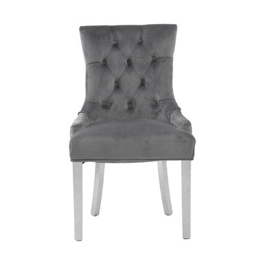 Grey Velvet Dining Chair