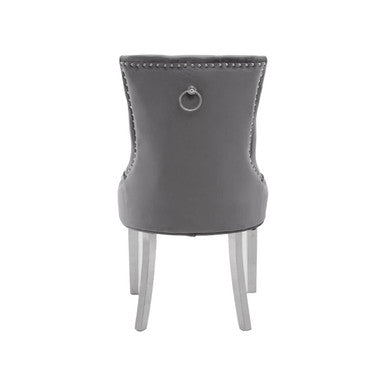 Grey Velvet Dining Chair