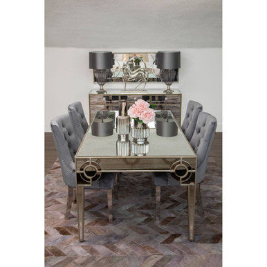 Grey Velvet Dining Chair