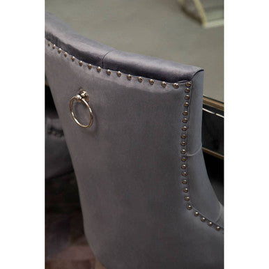 Grey Velvet Dining Chair