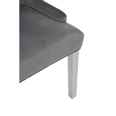 Grey Velvet Dining Chair