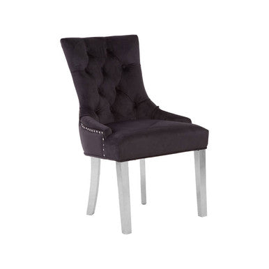 Black Velvet Dining Chair
