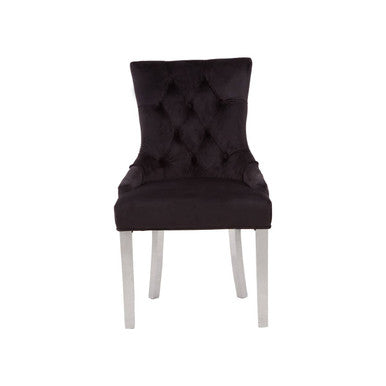 Black Velvet Dining Chair