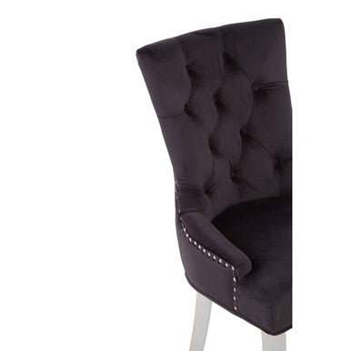 Black Velvet Dining Chair