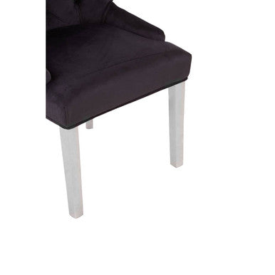 Black Velvet Dining Chair