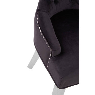 Black Velvet Dining Chair