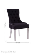Button-Tufted Black Dining Chair