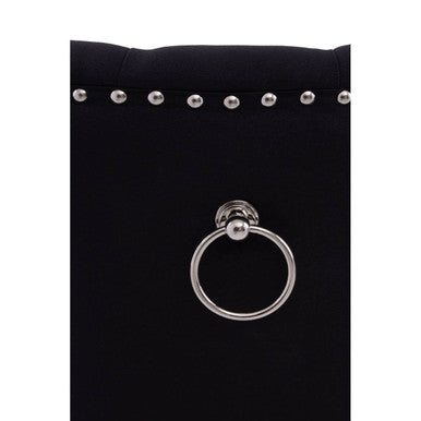 Button-Tufted Black Dining Chair