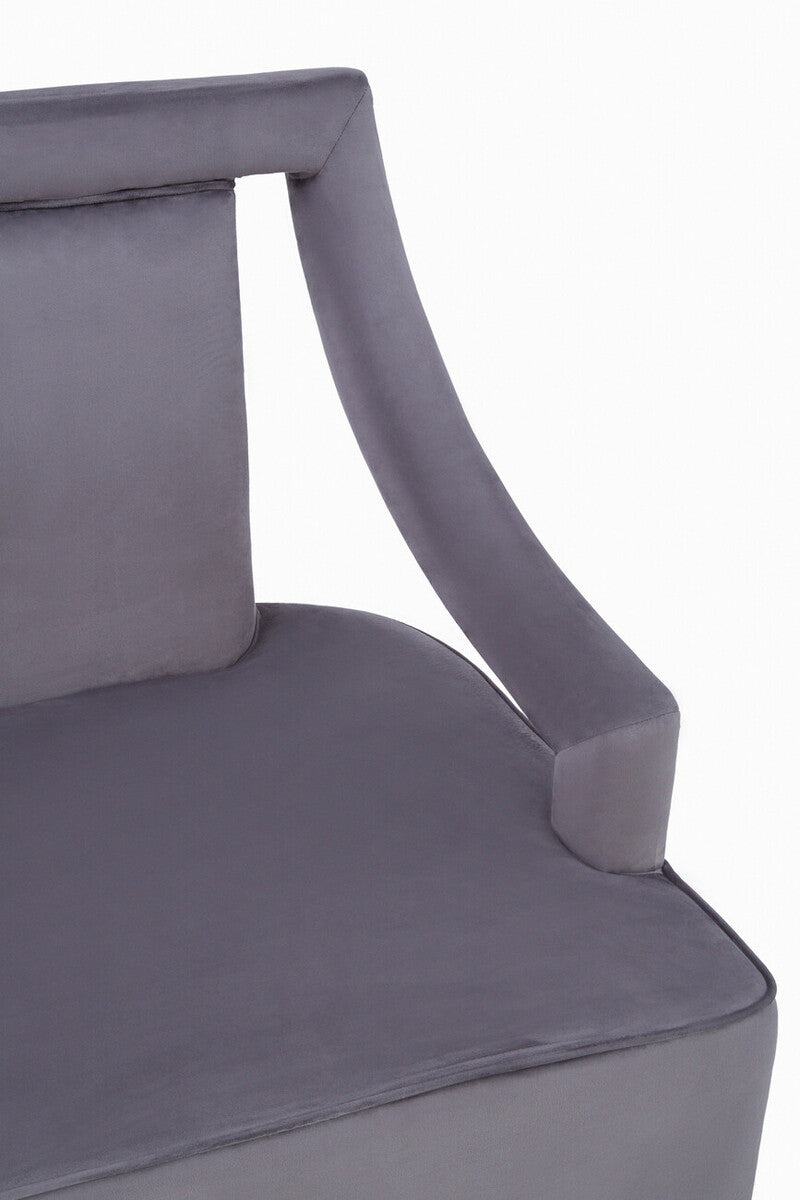 Grey Velvet Chair