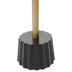 Round Gold Iron Side Table with Black Fluted Base