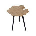 Gold Finish Gingko Small Side Table