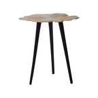 Gold Finish Gingko Small Side Table