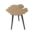 Gold Finish Gingko Small Side Table