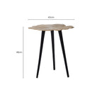 Gold Finish Gingko Small Side Table