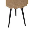 Gold Finish Gingko Small Side Table