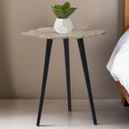 Gold Finish Gingko Small Side Table