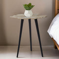 Gold Finish Gingko Small Side Table