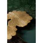 Gold Finish Gingko Large Side Table