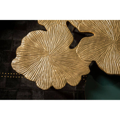 Gold Finish Gingko Large Side Table