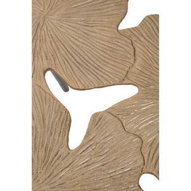 Gold Finish Gingko Large Side Table