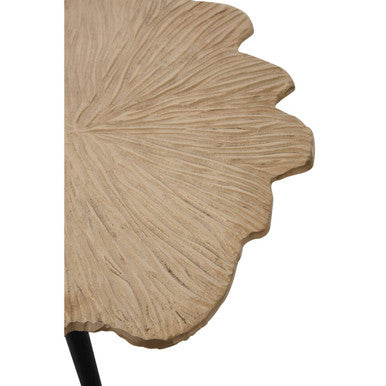 Gold Finish Gingko Large Side Table