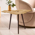 Gold Finish Gingko Large Side Table