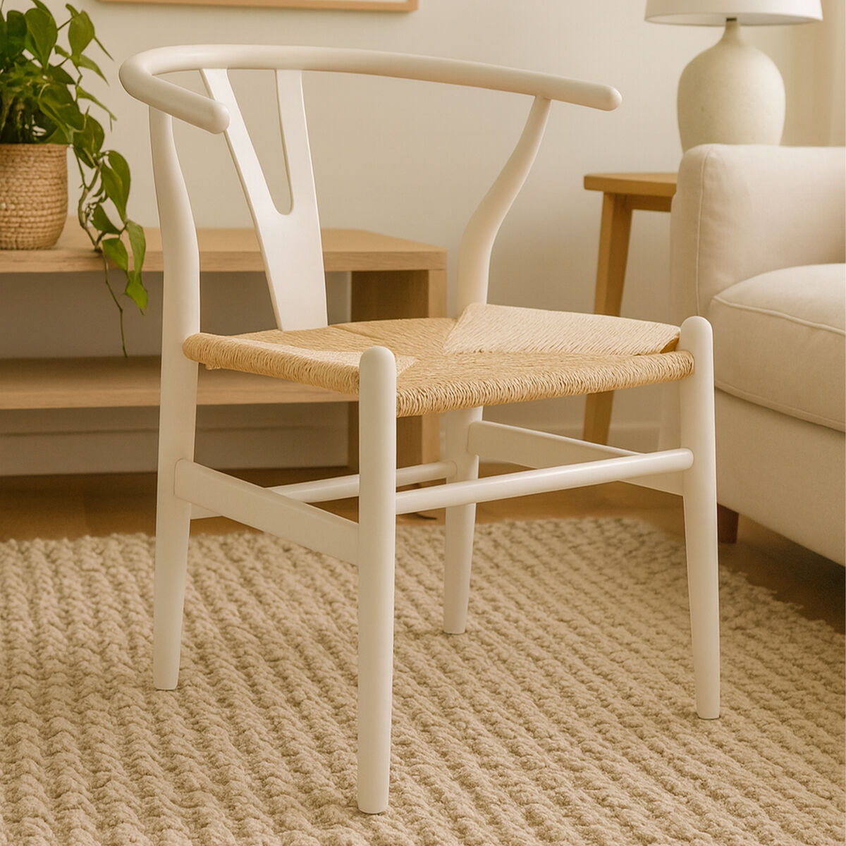 Wishbone Antique White Chair