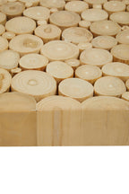 Teak Wood Mosaic Square Coffee Table