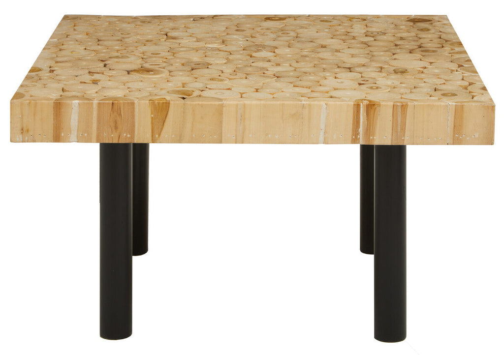 Teak Wood Mosaic Square Coffee Table