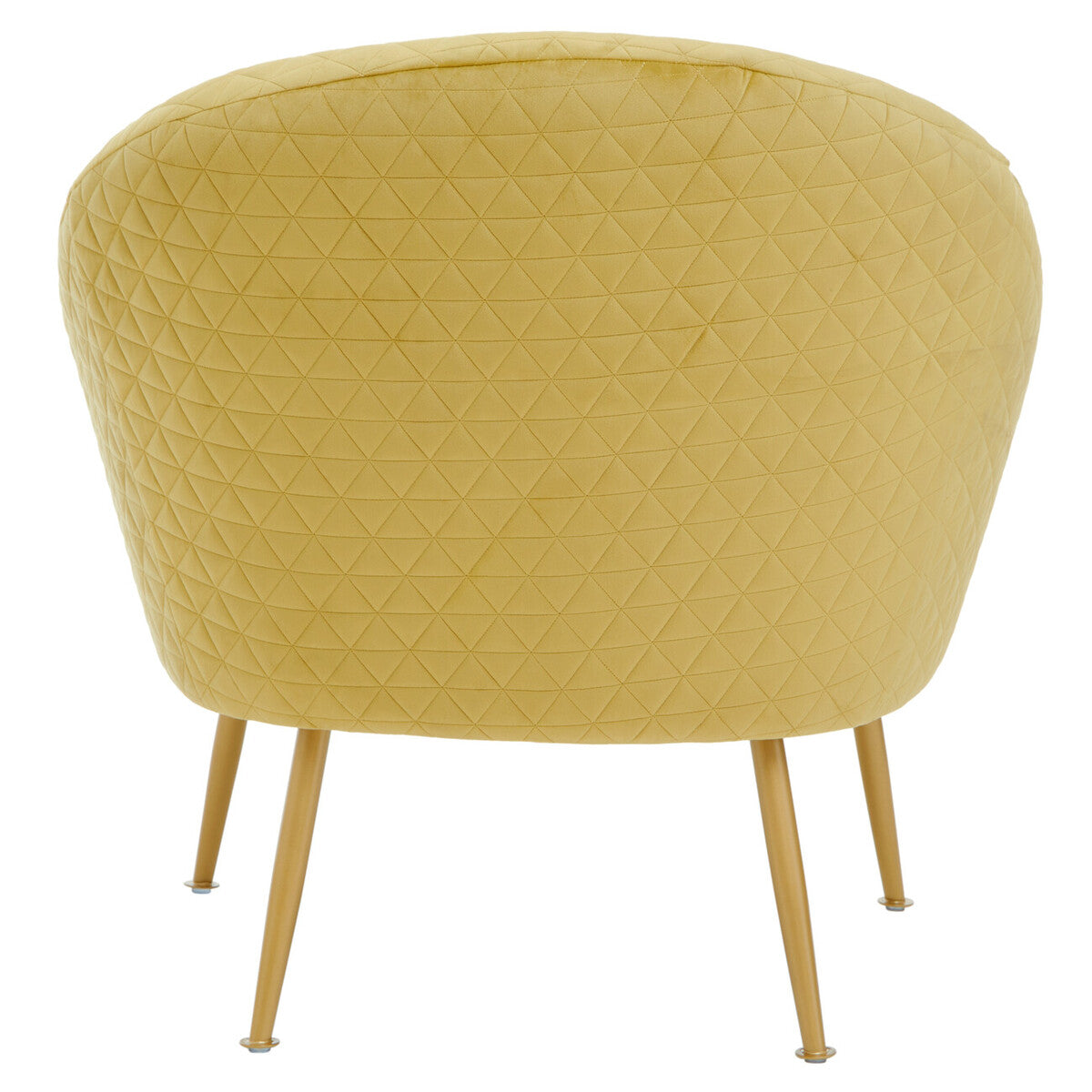 Gold Velvet Occasional Chair with Curved Back
