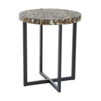 Mother of Pearl Inlay Round Side Table