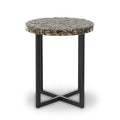 Mother of Pearl Inlay Round Side Table