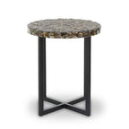 Mother of Pearl Inlay Round Side Table
