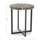 Mother of Pearl Inlay Round Side Table