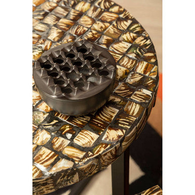 Mother of Pearl Inlay Round Side Table