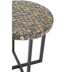 Mother of Pearl Inlay Round Side Table