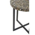 Mother of Pearl Inlay Round Side Table