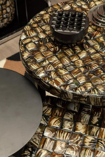 Square Mother of Pearl Side Table