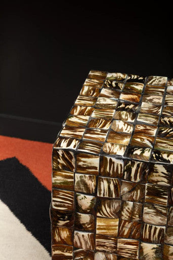 Square Mother of Pearl Side Table