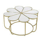 Mirrored Top Petal Design Coffee Table