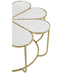 Mirrored Top Petal Design Coffee Table