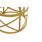 Gold Mirrored Top Set of 2 Side Tables with Diamond Pattern Frames