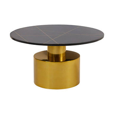 Black Marble Round Coffee Table