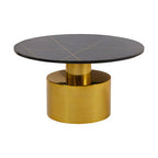 Black Marble Round Coffee Table