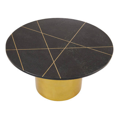 Black Marble Round Coffee Table