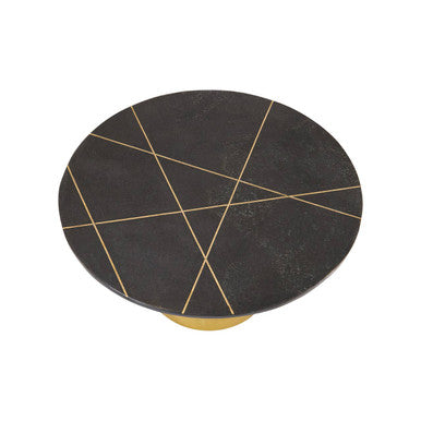 Black Marble Round Coffee Table