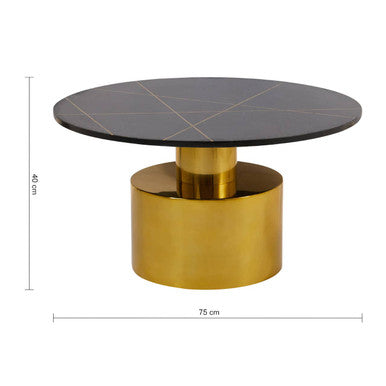 Black Marble Round Coffee Table