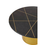 Black Marble Round Coffee Table